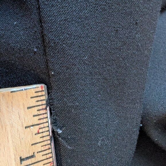 Body Central Women's Large Black Blazer Rollup Contrast Stripe Sleeves - Picture 6 of 10